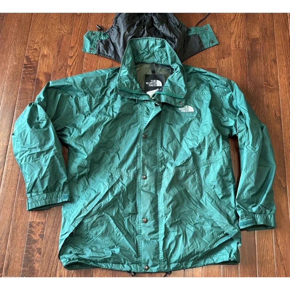 Vintage The‎ North Face Gore Tex Rain Ski Jacket Sz Mens Medium Green
